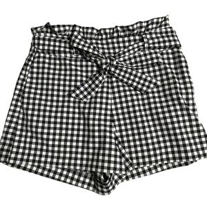 Zara Trafaluc Collection gingham check black and white shorts small